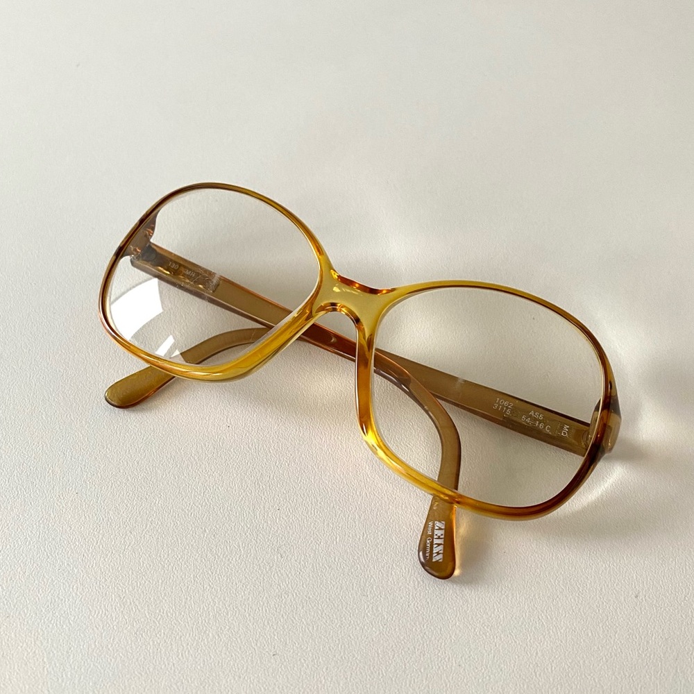 Vintage Zeiss West Germany Acetate Oversized Eyeglasses *FRAMES ONLY* - Picture 10 of 16